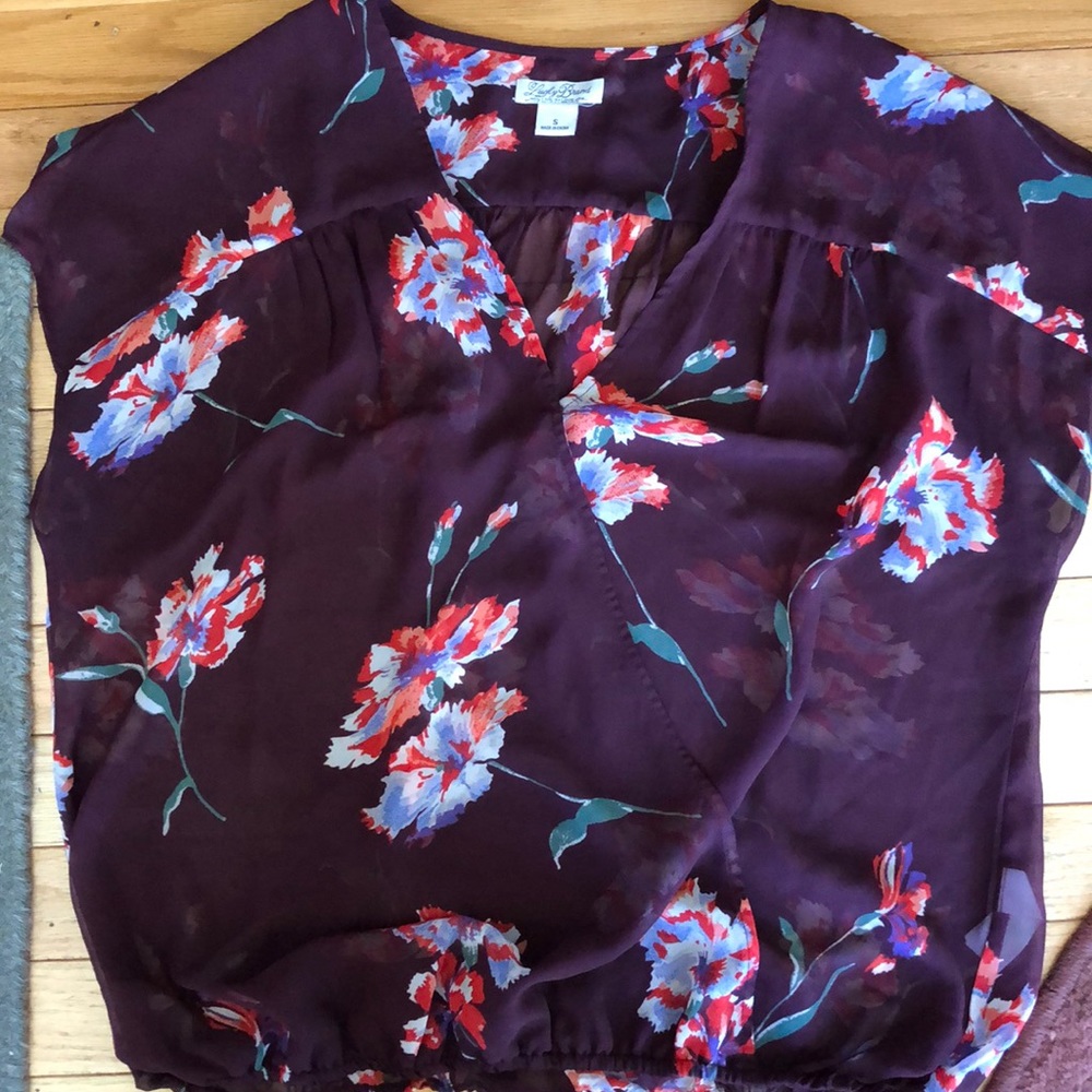 Lucky Brand Floral Blouse.